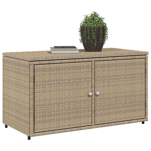 Ντουλάπι Αποθήκευσης Κήπου Beige 110x55x60,5εκ. Συνθετικό Ρατάν