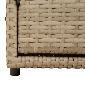 Ντουλάπι Αποθήκευσης Κήπου Beige 110x55x60,5εκ. Συνθετικό Ρατάν