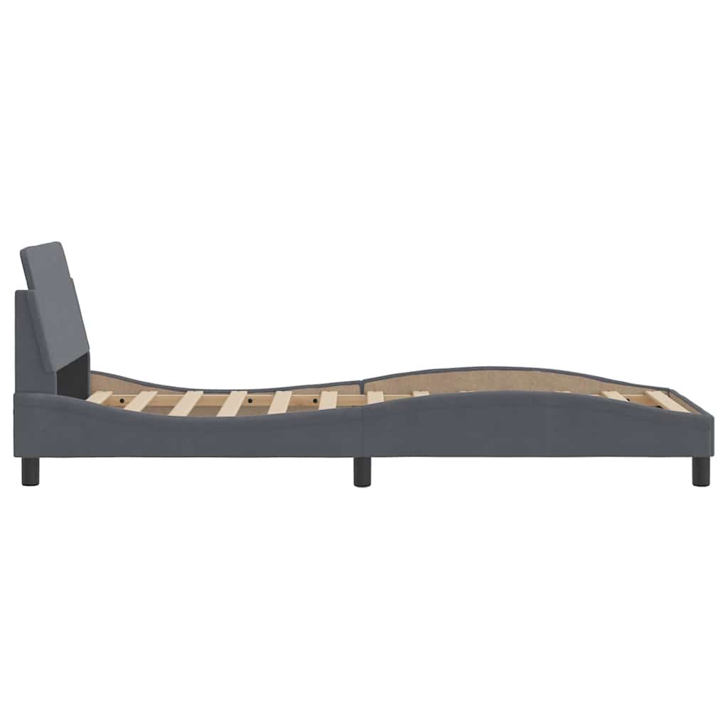 Σκελετός Κρεβατιού Dover Σκ. Γκρι 80x200 εκ. Βελούδινο