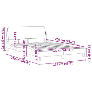 Πλαίσιο Κρεβατιού με Κεφαλάρι Dover Μπλε 120x200 εκ. Βελούδινο