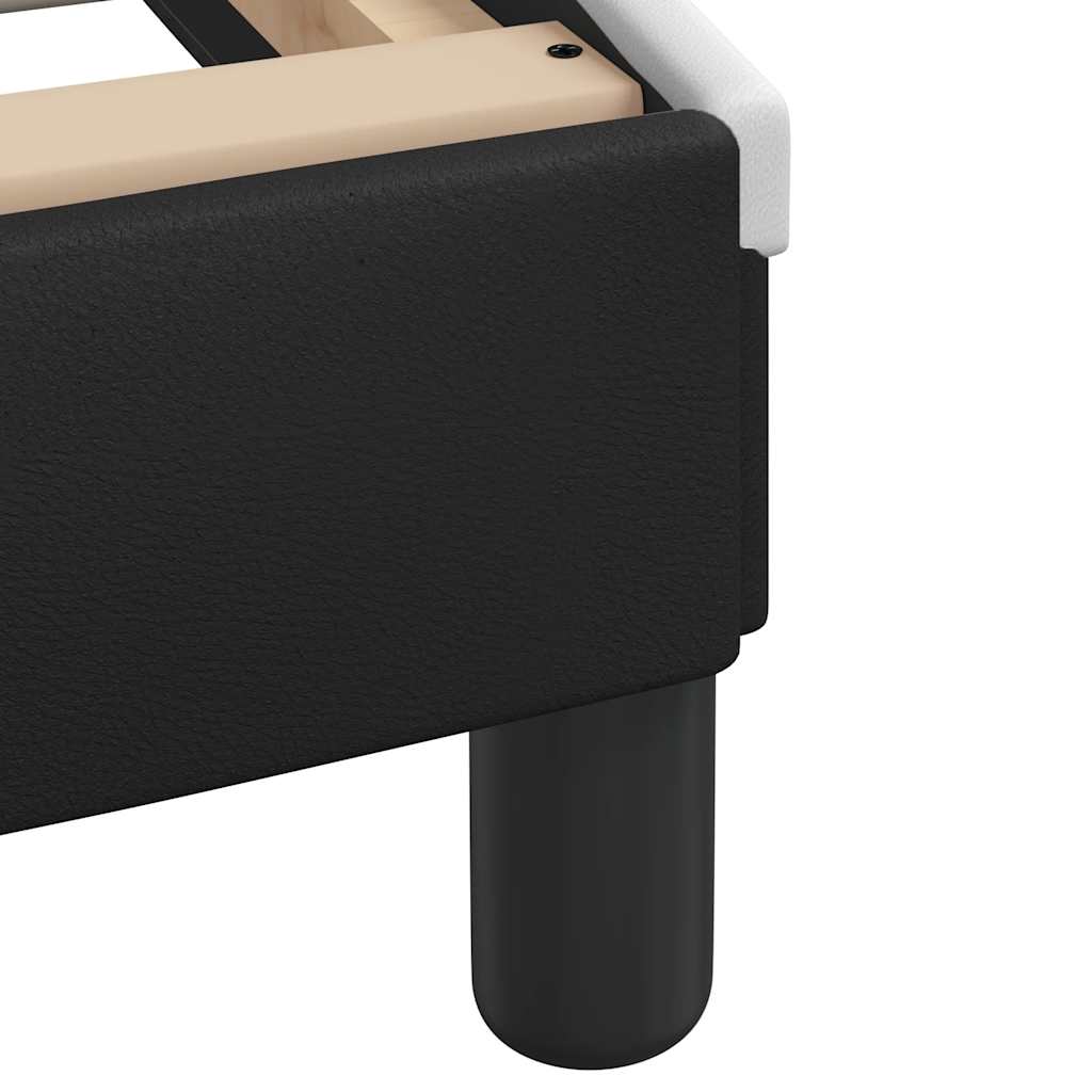 Πλαίσιο Κρεβατιού Dover Μαύρο/Λευκό 140x190εκ.Συνθ. Δέρμα - Pakobazaar