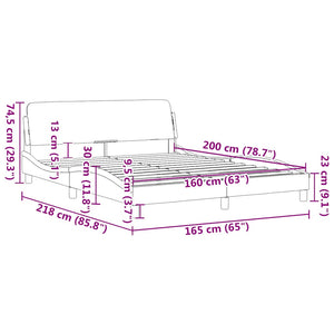 Πλαίσιο Κρεβατιού με Κεφαλάρι Dover Μπλε 160x200 εκ. Βελούδινο - Pakobazaar