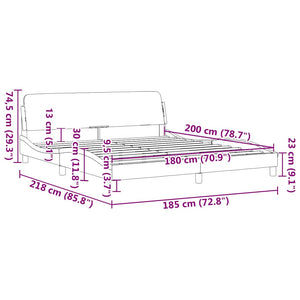Πλαίσιο Κρεβατιού με Κεφαλάρι Dover Μπλε 180x200 εκ. Βελούδινο - Pakobazaar