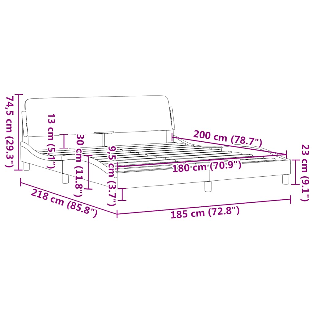 Πλαίσιο Κρεβατιού Dover Καπουτσίνο 180x200εκ. Συνθ. Δέρμα
