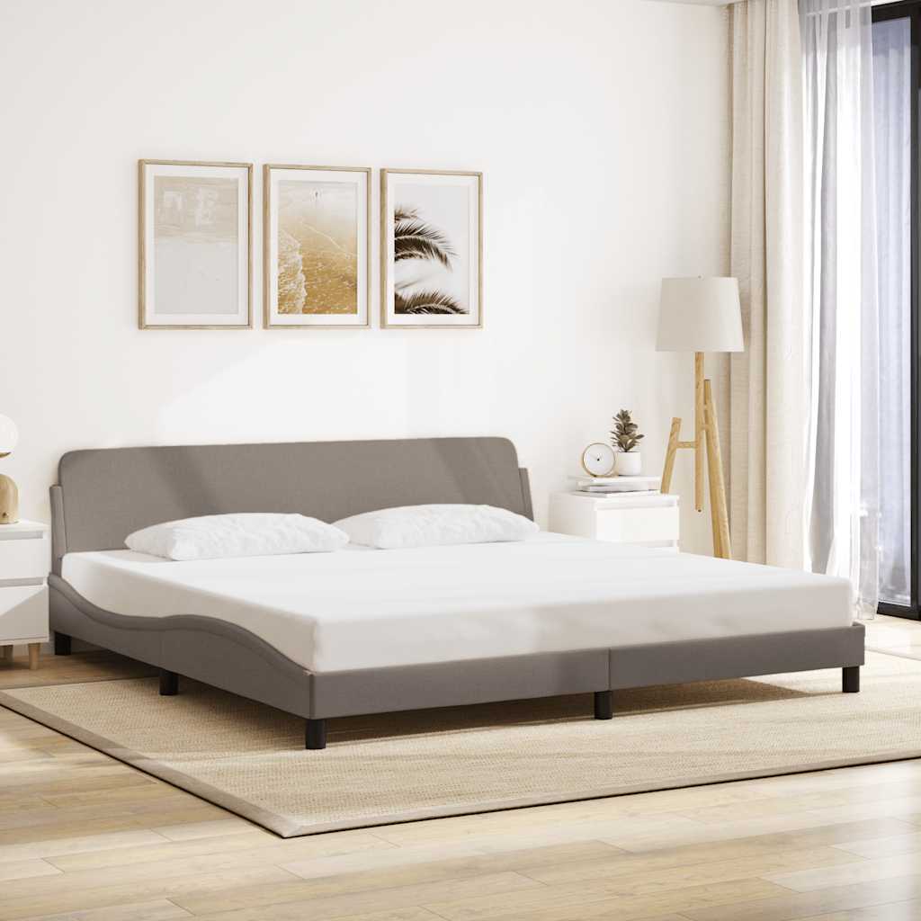 Σκελετός Κρεβατιού Dover Taupe 200x200 εκ.Υφασμάτινο