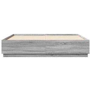 Πλαίσιο Κρεβατιού με LED Γκρι sonoma 180x200εκ. Επεξ. Ξύλο