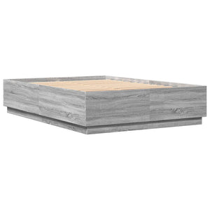 Πλαίσιο Κρεβατιού με Φώτα LED Γκρι sonoma 120x200εκ. Επεξ. Ξύλο