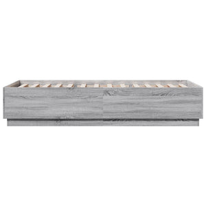 Πλαίσιο Κρεβατιού με LED Γκρι Sonoma 100x200 εκ. Επεξεργ. Ξύλο