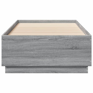 Πλαίσιο Κρεβατιού με LED Γκρι Sonoma 90x200 εκ. Επεξεργ. Ξύλο
