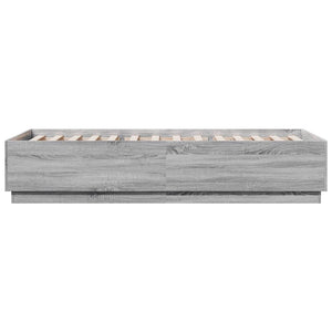 Πλαίσιο Κρεβατιού με LED Γκρι Sonoma 90x200 εκ. Επεξεργ. Ξύλο