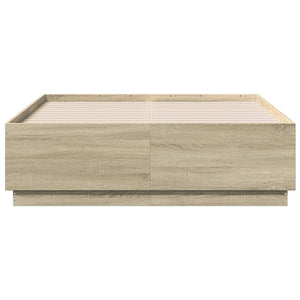 Πλαίσιο Κρεβατιού με LED Sonoma Δρυς 120x190εκ. Επεξ. Ξύλο