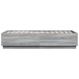 Πλαίσιο Κρεβατιού με LED Γκρι Sonoma 90 x 190 εκ. Επεξεργ. Ξύλο