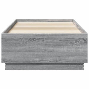 Πλαίσιο Κρεβατιού με LED Γκρι Sonoma 75x190 εκ. Επεξεργ. Ξύλο