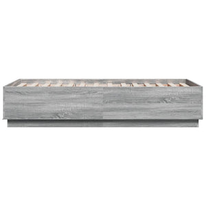Πλαίσιο Κρεβατιού με LED Γκρι Sonoma 75x190 εκ. Επεξεργ. Ξύλο