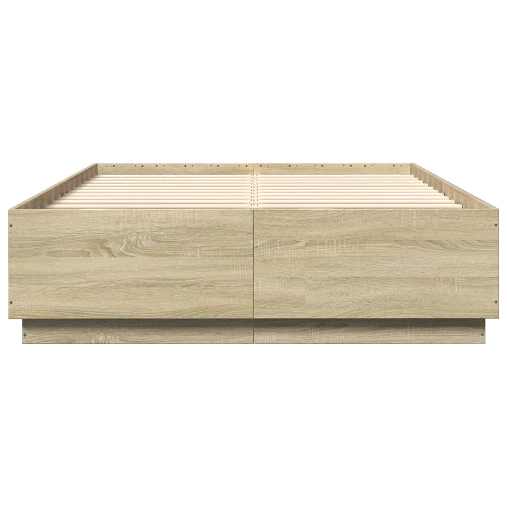 Πλαίσιο Κρεβατιού Sonoma Δρυς 140x200 εκ. Επεξεργασμένο Ξύλο