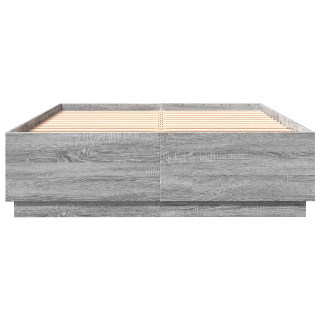 Πλαίσιο Κρεβατιού Γκρι Sonoma 140x200 εκ. Επεξεργασμένο Ξύλο