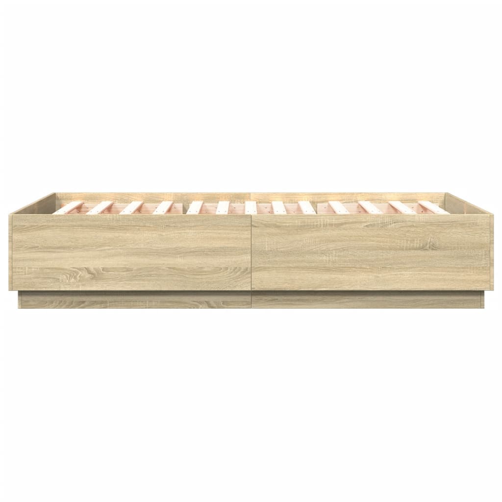 Πλαίσιο Κρεβατιού Sonoma Δρυς 120x200 εκ. Επεξεργασμένο Ξύλο