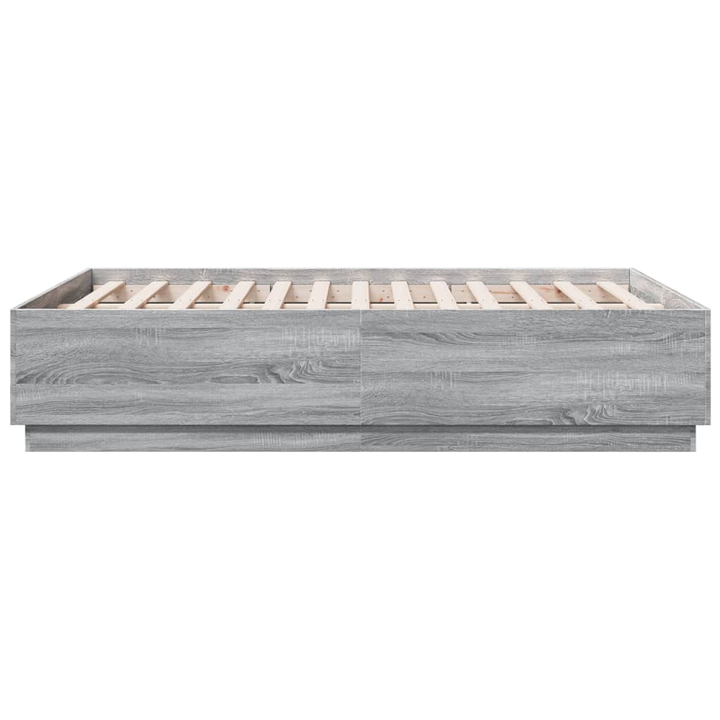 Πλαίσιο Κρεβατιού Γκρι Sonoma 140x190 εκ. Επεξεργασμένο Ξύλο