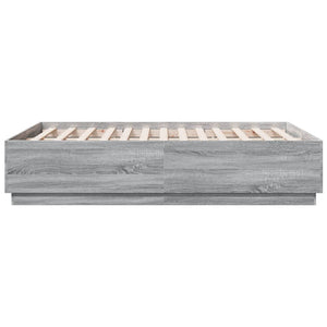 Πλαίσιο Κρεβατιού Γκρι Sonoma 140x190 εκ. Επεξεργασμένο Ξύλο