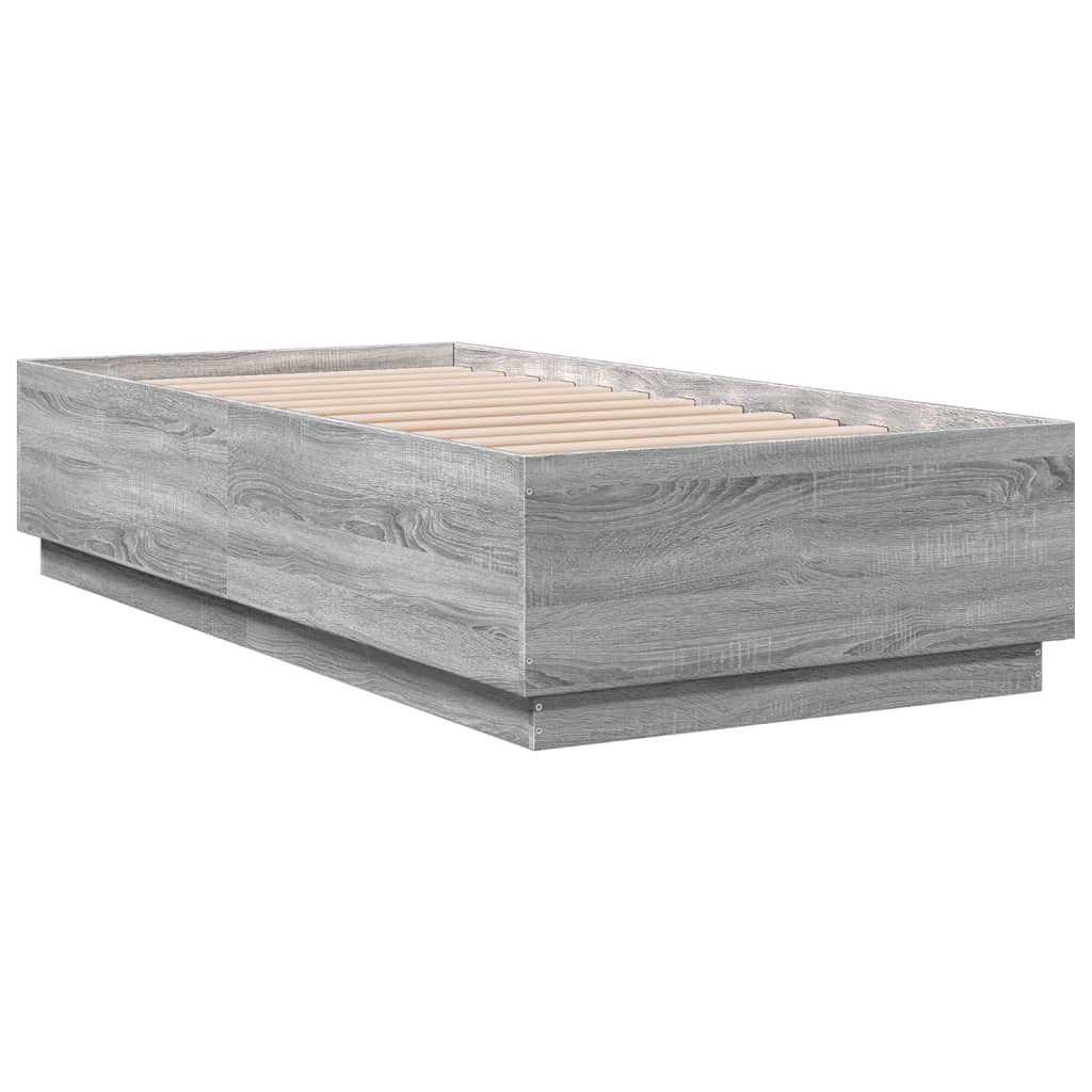 Πλαίσιο Κρεβατιού Γκρι Sonoma 75x190 εκ. Επεξεργασμένο Ξύλο