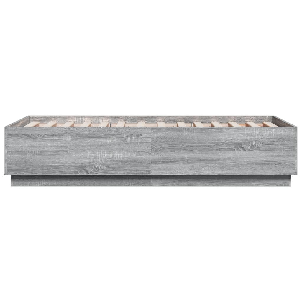 Πλαίσιο Κρεβατιού Γκρι Sonoma 75x190 εκ. Επεξεργασμένο Ξύλο