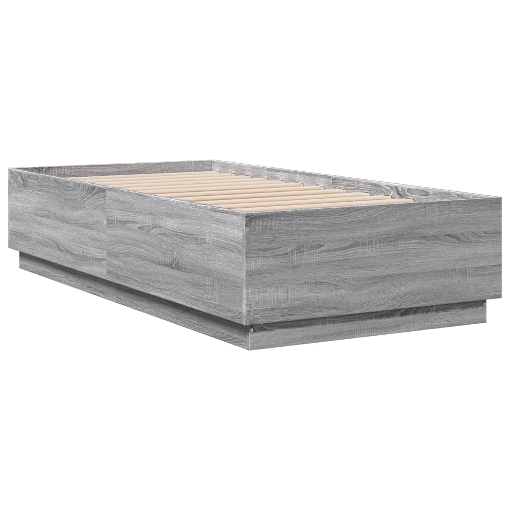 Πλαίσιο Κρεβατιού Γκρι Sonoma 75x190 εκ. Επεξεργασμένο Ξύλο