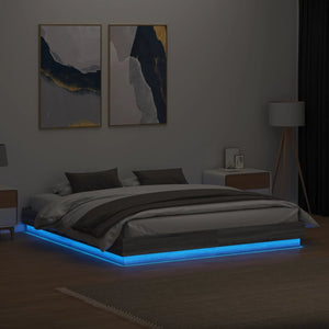 Πλαίσιο Κρεβατιού με LED Γκρι sonoma 200 x 200 εκ.