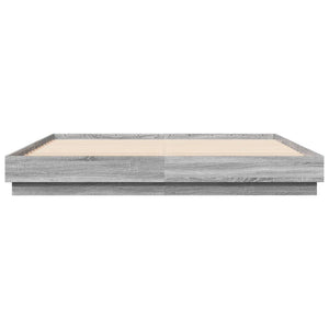 Πλαίσιο Κρεβατιού με LED Γκρι sonoma 200 x 200 εκ.