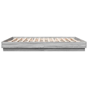 Πλαίσιο Κρεβατιού με LED Γκρι sonoma 200 x 200 εκ.