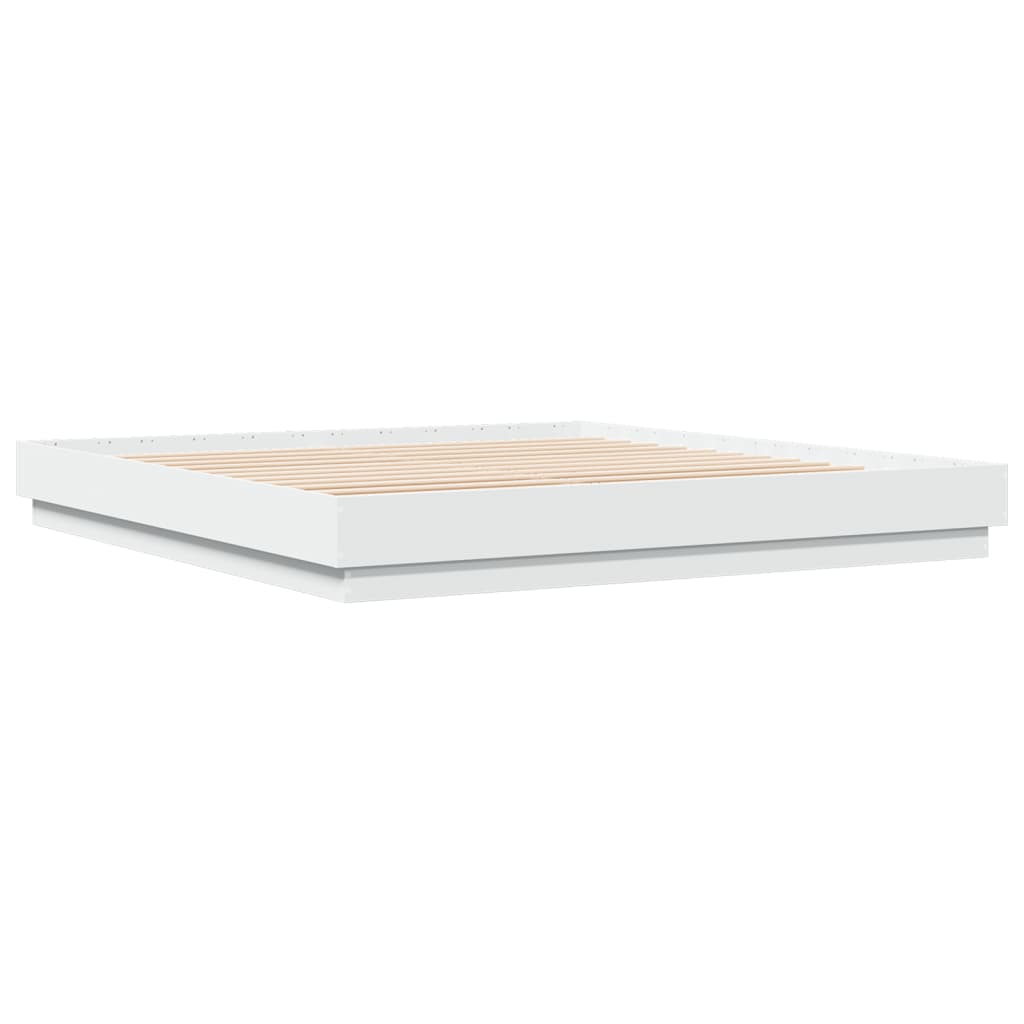 Πλαίσιο Κρεβατιού με LED Λευκό 180 x 200 εκ.