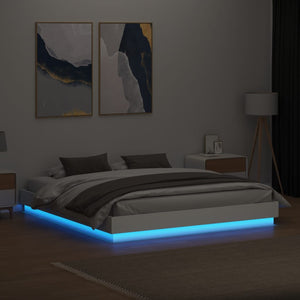 Πλαίσιο Κρεβατιού με LED Λευκό 180 x 200 εκ.