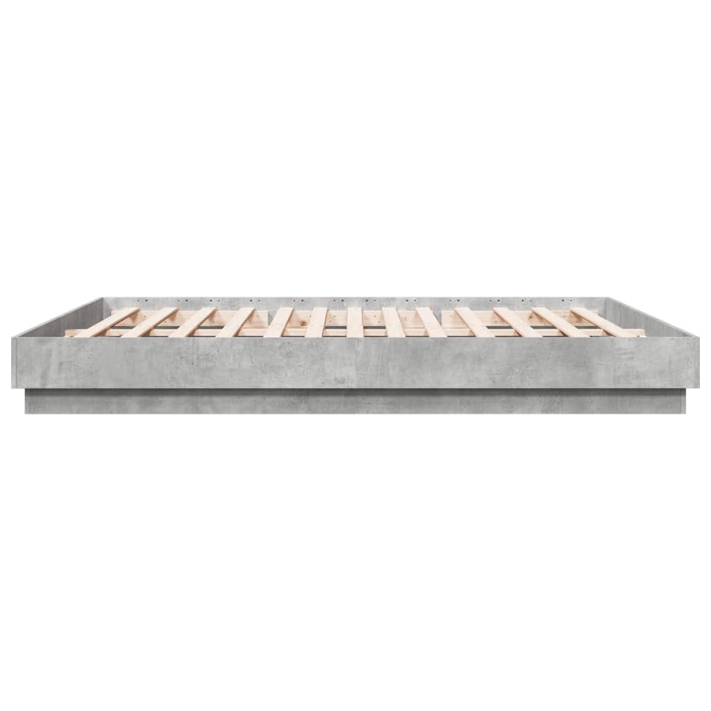 Πλαίσιο Κρεβατιού με LED Γκρι Σκυροδέματος 180 x 200 εκ. - Pakobazaar