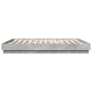 Πλαίσιο Κρεβατιού με LED Γκρι Σκυροδέματος 180 x 200 εκ. - Pakobazaar