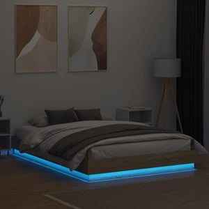 Πλαίσιο Κρεβατιού με LED Sonoma Δρυς 160x200 εκ.
