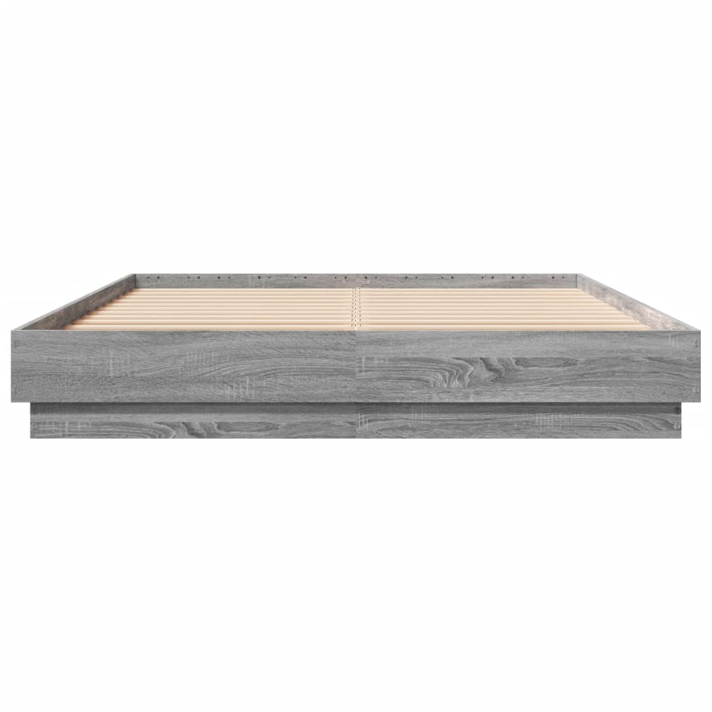 Πλαίσιο Κρεβατιού με LED Γκρι Sonoma 150x200 εκ.