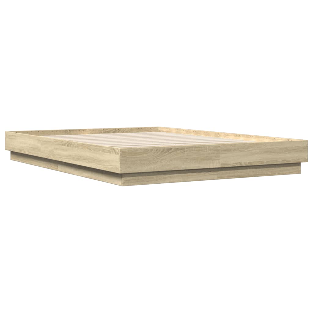 Πλαίσιο Κρεβατιού με LED Sonoma δρυς 140x200 εκ.