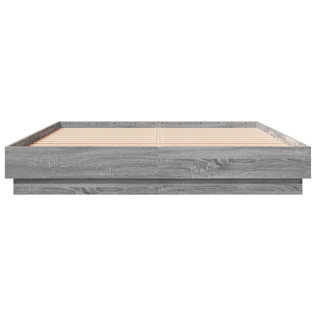 Πλαίσιο Κρεβατιού με LED Γκρι sonoma 140 x 200 εκ.