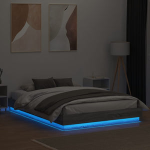Πλαίσιο Κρεβατιού με LED Γκρι sonoma 120 x 200 εκ.
