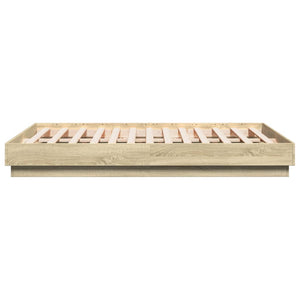 Πλαίσιο Κρεβατιού με LED Sonoma Δρυς 140x190 εκ. - Pakobazaar