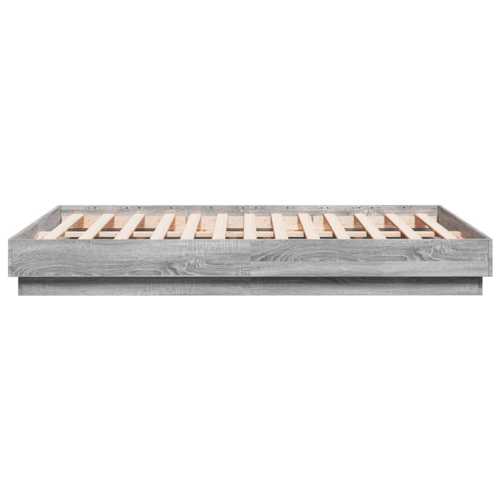 Πλαίσιο Κρεβατιού με LED Γκρι Sonoma 135x190 εκ.