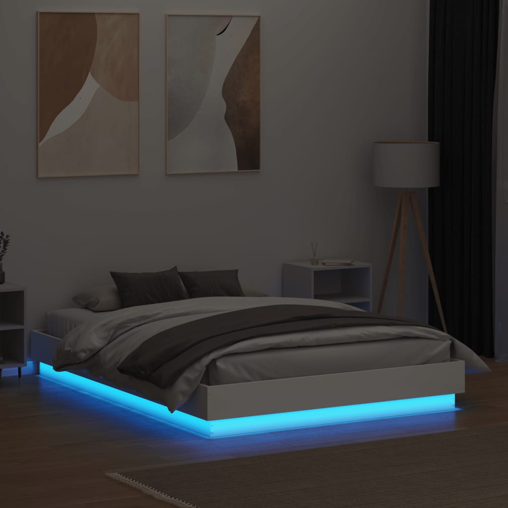 Πλαίσιο Κρεβατιού με LED Λευκό 120x190 εκ.
