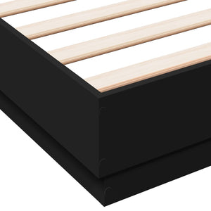 Πλαίσιο Κρεβατιού με LED Μαύρο 120 x 190 εκ