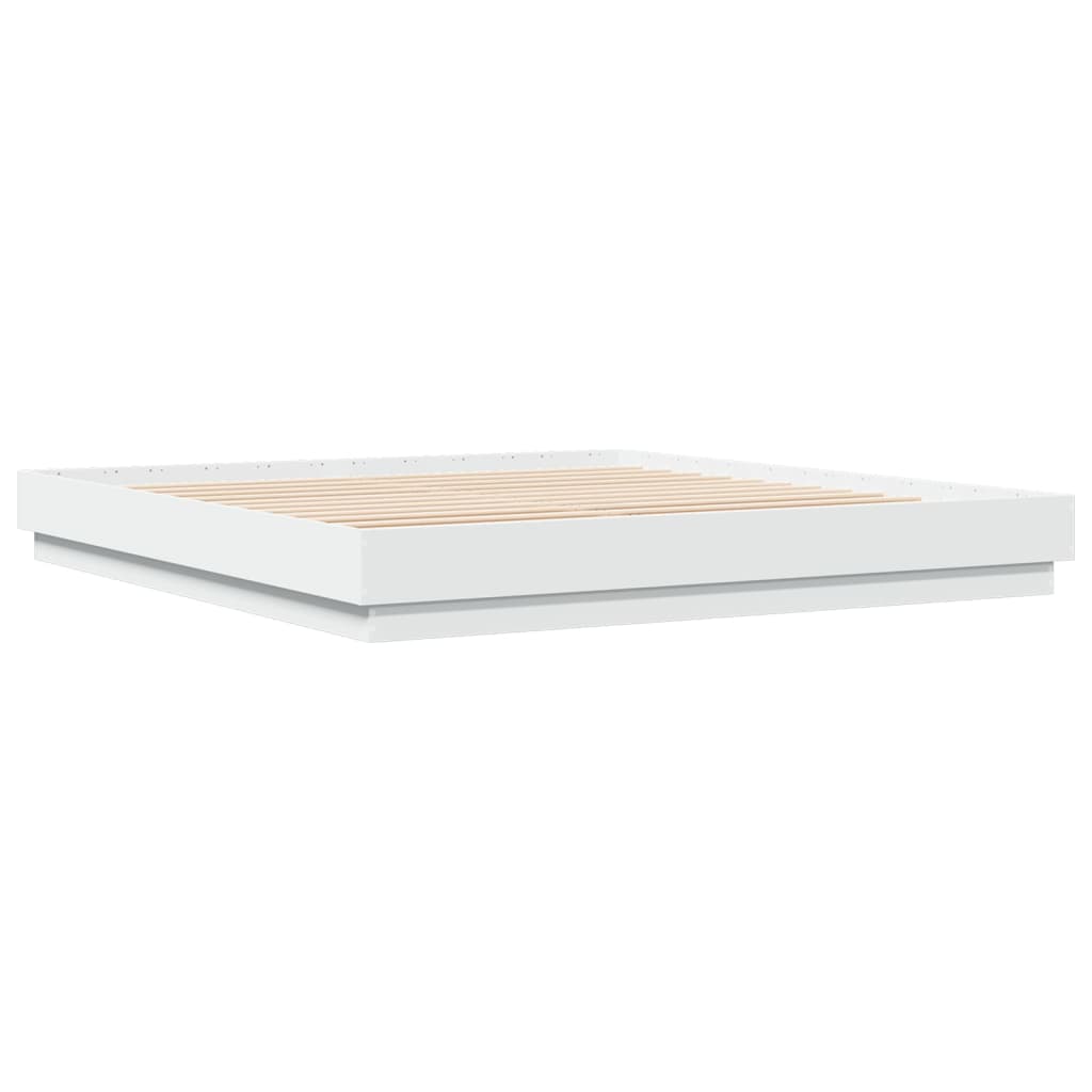 Πλαίσιο Κρεβατιού Λευκό 180 x 200 εκ. Επεξεργ. Ξύλο