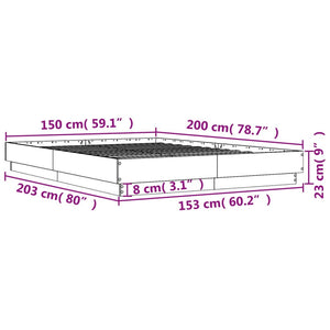 Πλαίσιο Κρεβατιού Sonoma Δρυς 150x200 εκ. Επεξεργασμένο Ξύλο