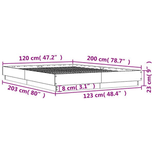 Πλαίσιο Κρεβατιού Sonoma Δρυς 120x200 εκ. Επεξεργασμένο Ξύλο
