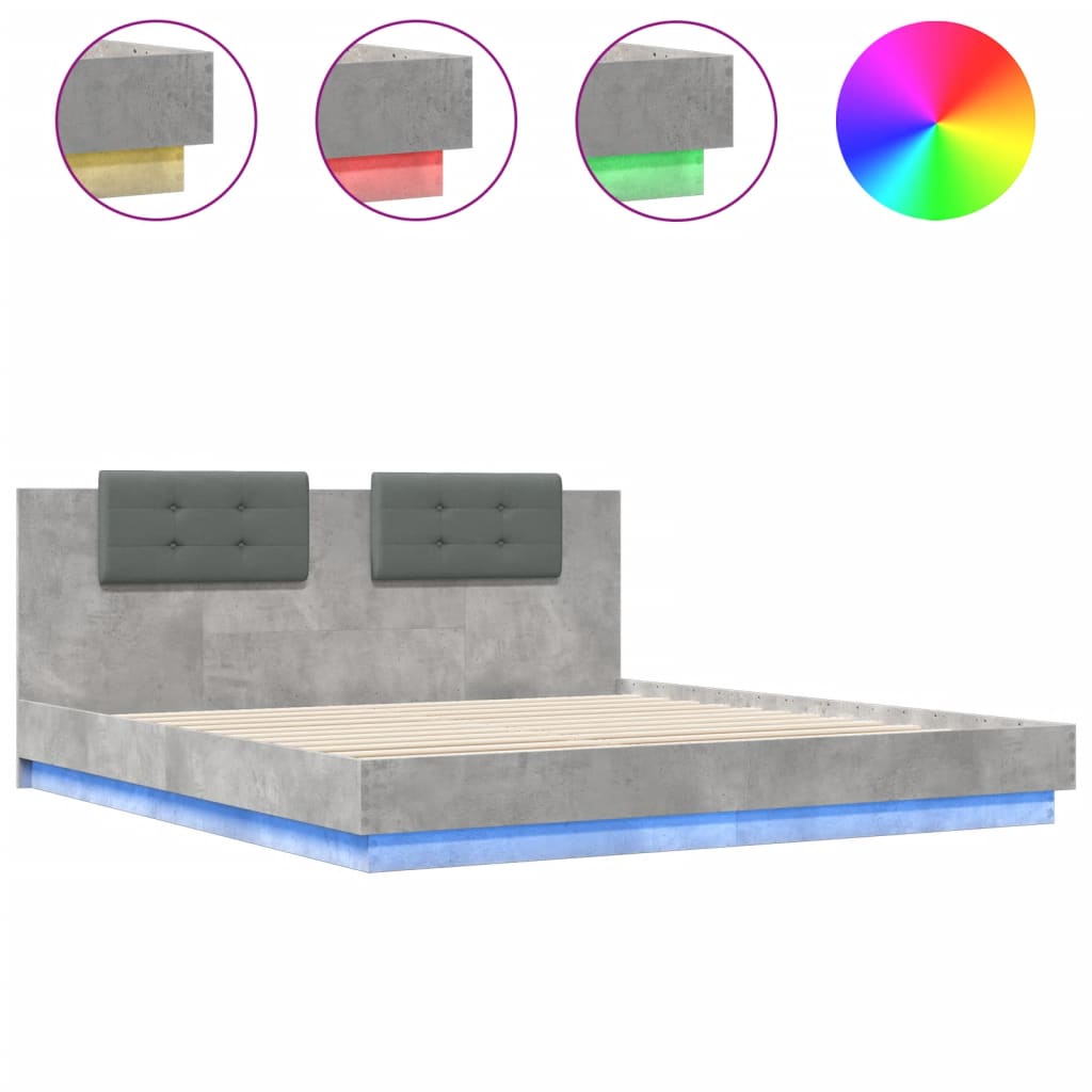 Πλαίσιο Κρεβατιού με Κεφαλάρι και LED 180 x 200 εκ.