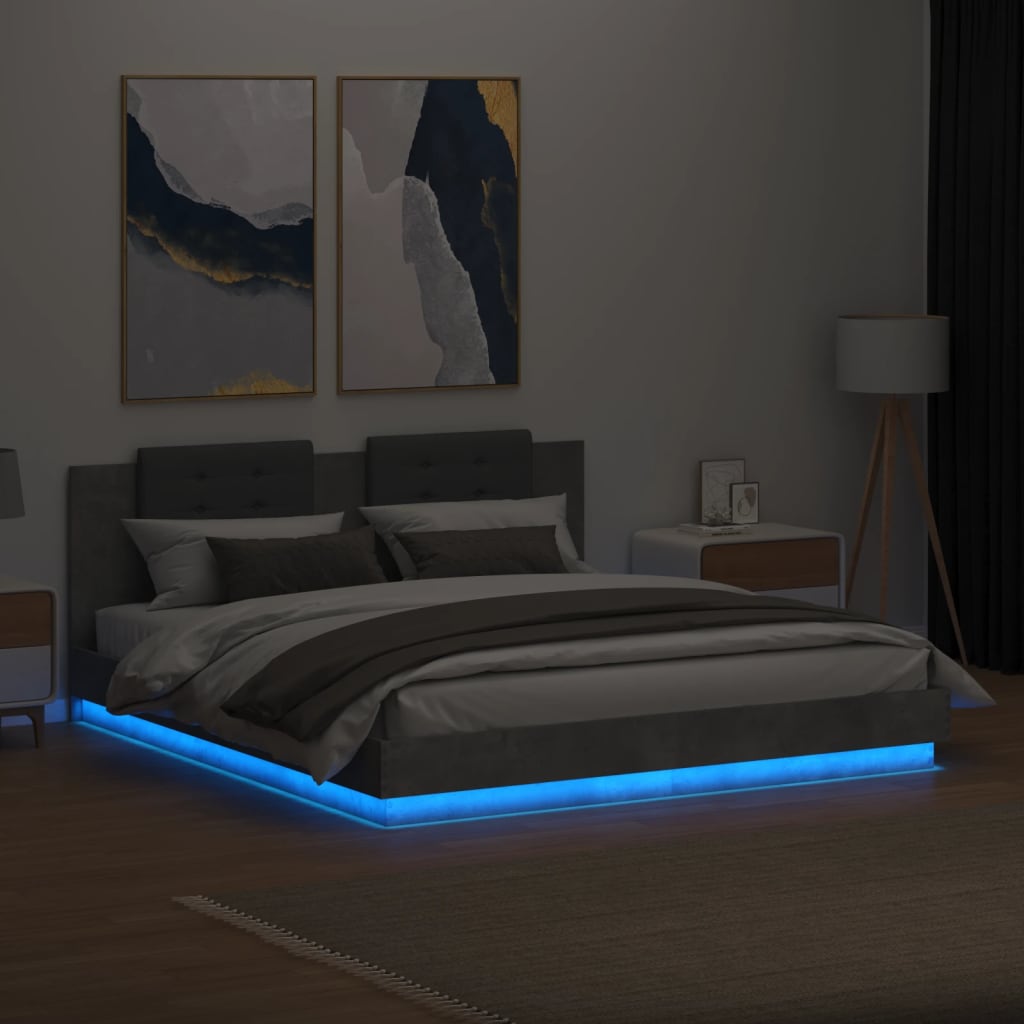 Πλαίσιο Κρεβατιού με Κεφαλάρι και LED 180 x 200 εκ.
