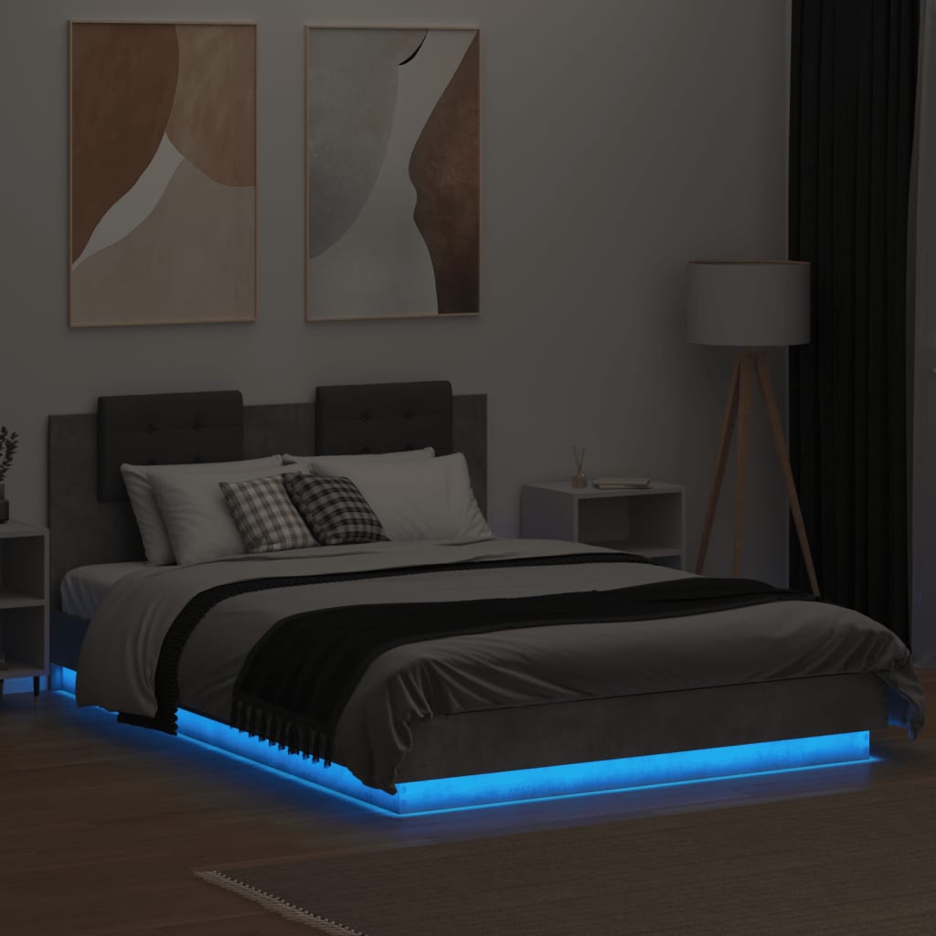 Πλαίσιο Κρεβατιού με Κεφαλάρι και LED 150 x 200 εκ.