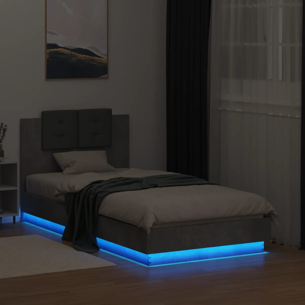 Πλαίσιο Κρεβατιού με Κεφαλάρι και LED 90 x 190 εκ.