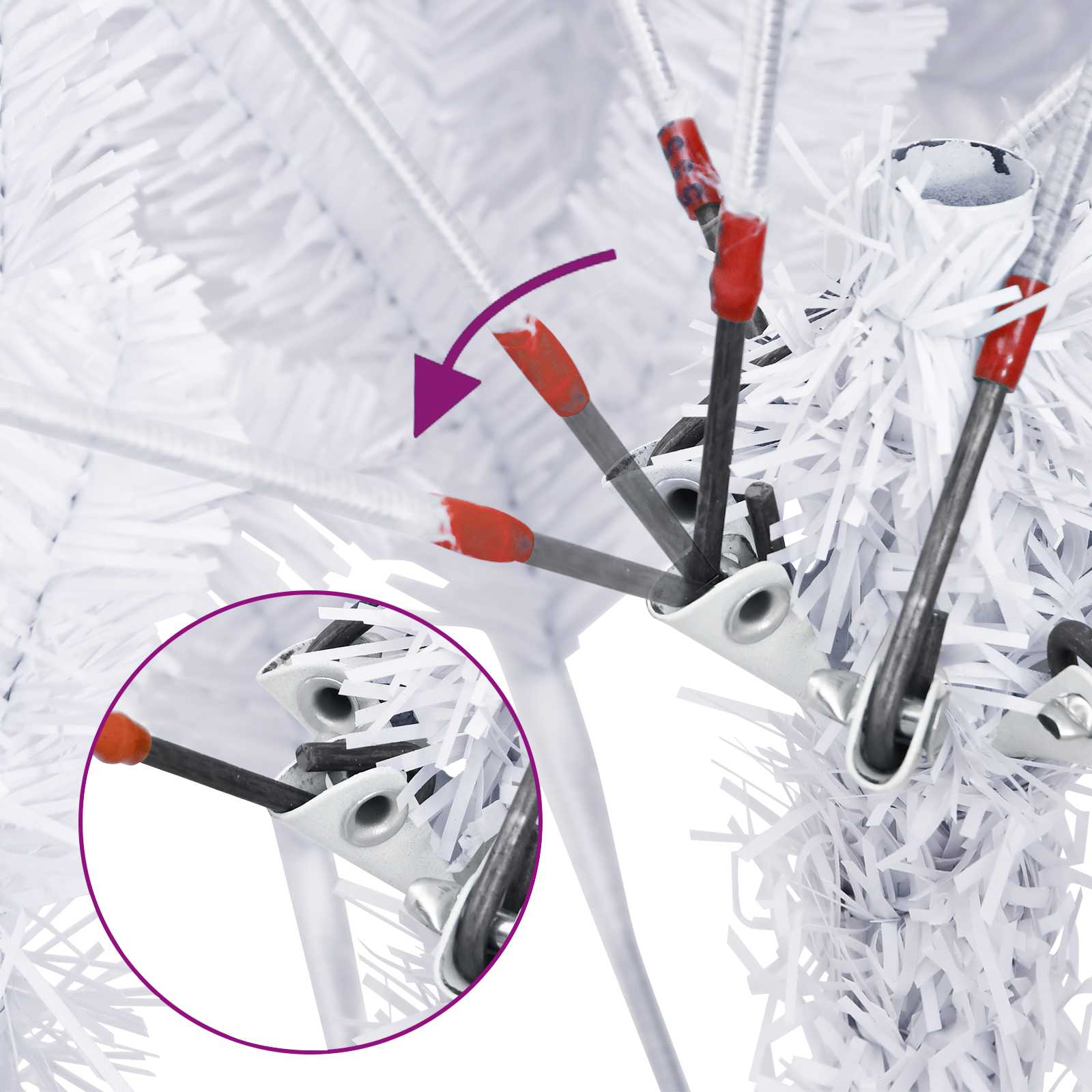 Τεχνητό Χριστουγεννιάτικο Δέντρο Λευκό 150 cm PVC και Μέταλλο